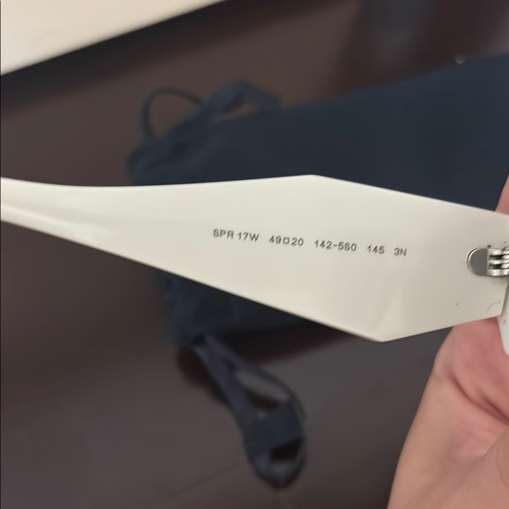 Prada White Geometric Sunglasses - image 5